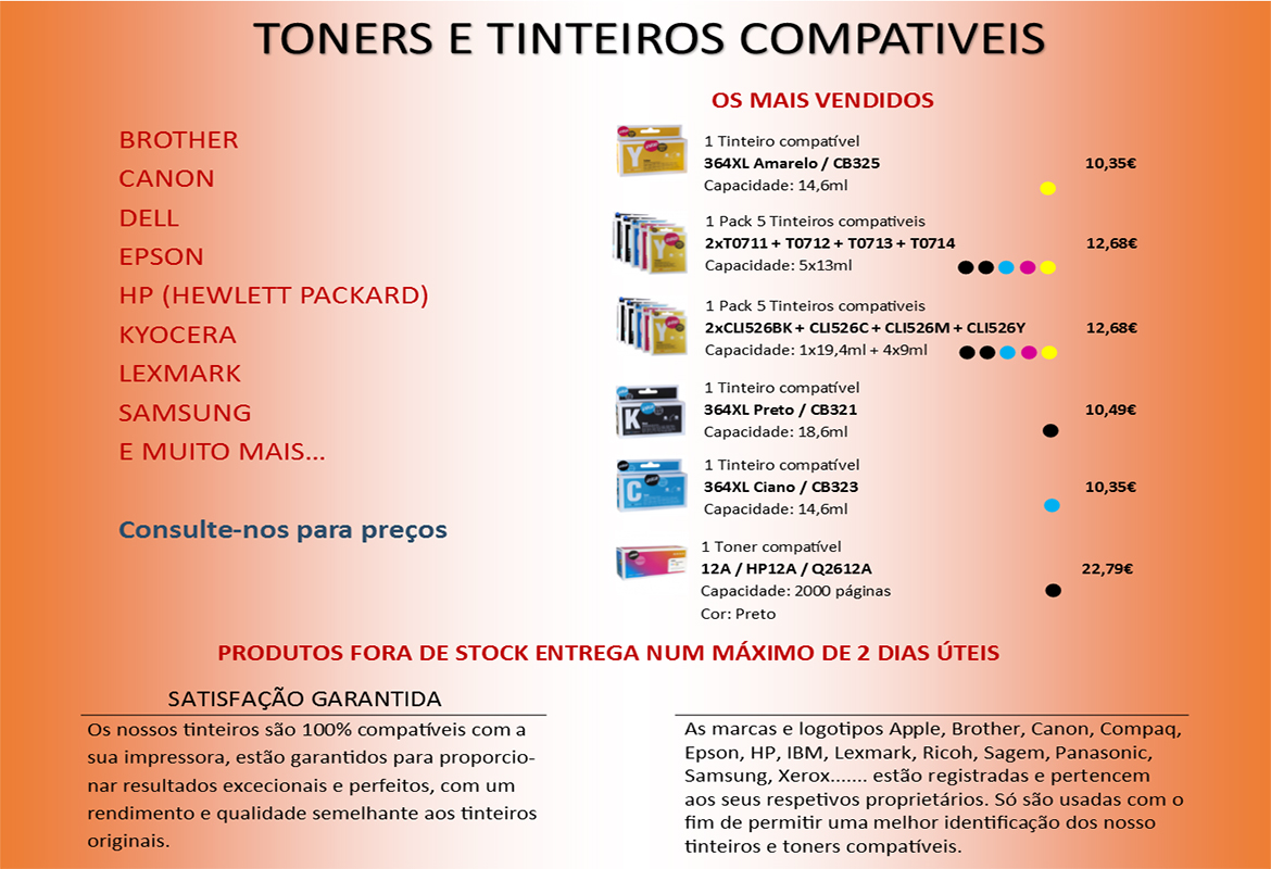 Tinteiros e Toners